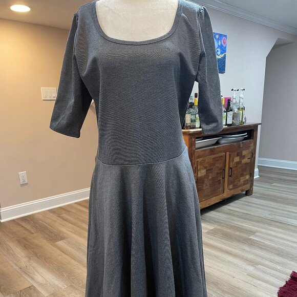 Gray LuLaRoe Nicole Dress, size 2X - Picture 1 of 3